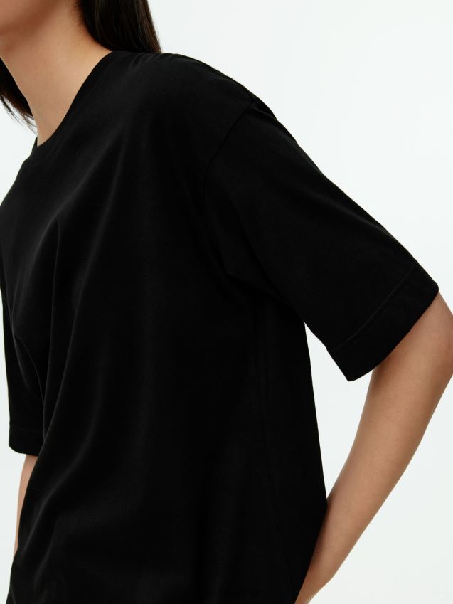 vestiario esso ARKET donne maglietta oversize nero 6F0F6L389