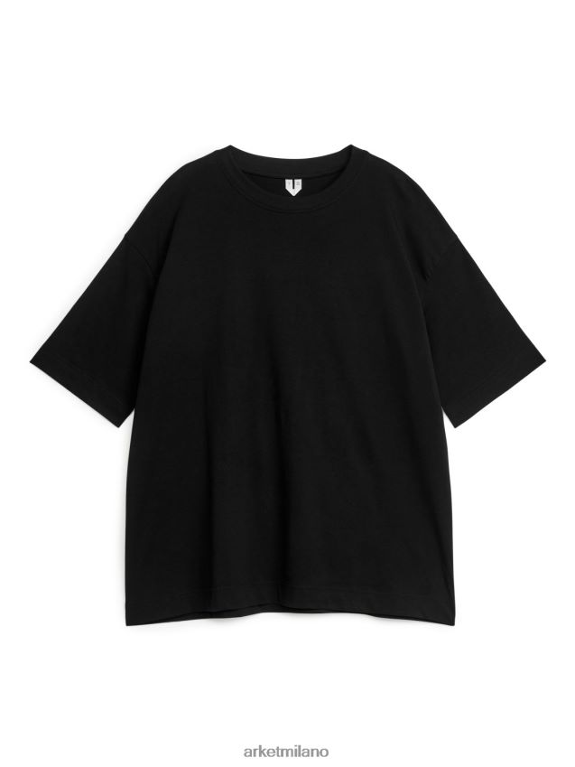 vestiario esso ARKET donne maglietta oversize nero 6F0F6L389