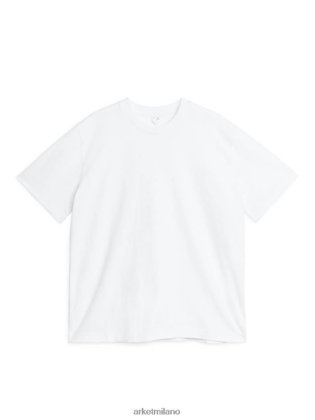 vestiario esso ARKET donne maglietta pesante oversize bianco 6F0F6L1005