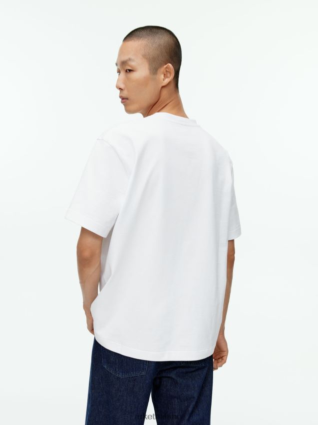 vestiario esso ARKET donne maglietta pesante oversize bianco 6F0F6L1005
