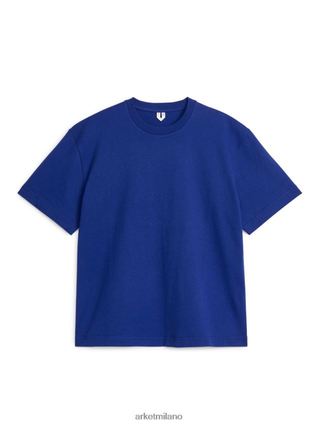 vestiario esso ARKET donne maglietta pesante oversize blu 6F0F6L1007
