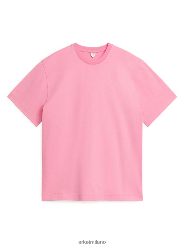 vestiario esso ARKET donne maglietta pesante oversize rosa 6F0F6L1026