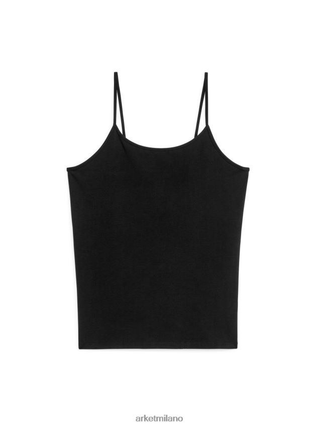 vestiario esso ARKET donne parte superiore con spalline in jersey nero 6F0F6L365