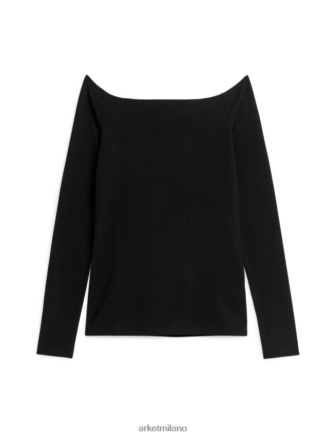 vestiario esso ARKET donne top con spalle scoperte nero 6F0F6L344