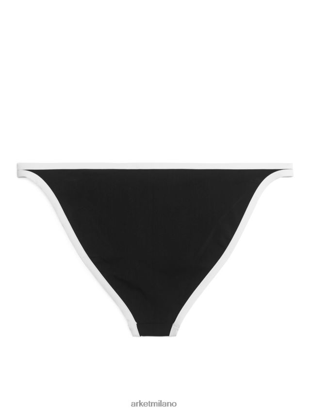 vestiario esso ARKET donne Slip bikini con bordino a contrasto nero bianco 6F0F6L607