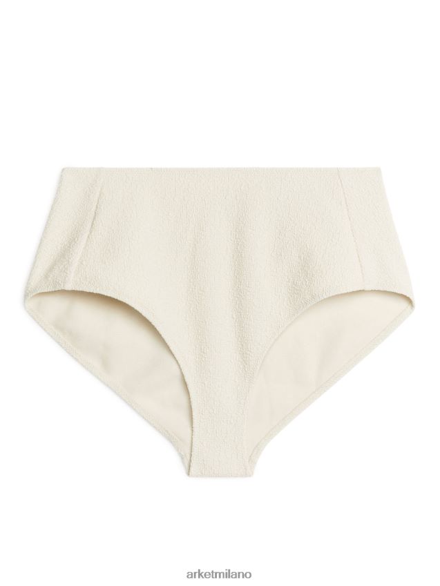 vestiario esso ARKET donne Slip bikini strutturato a vita alta bianco 6F0F6L614