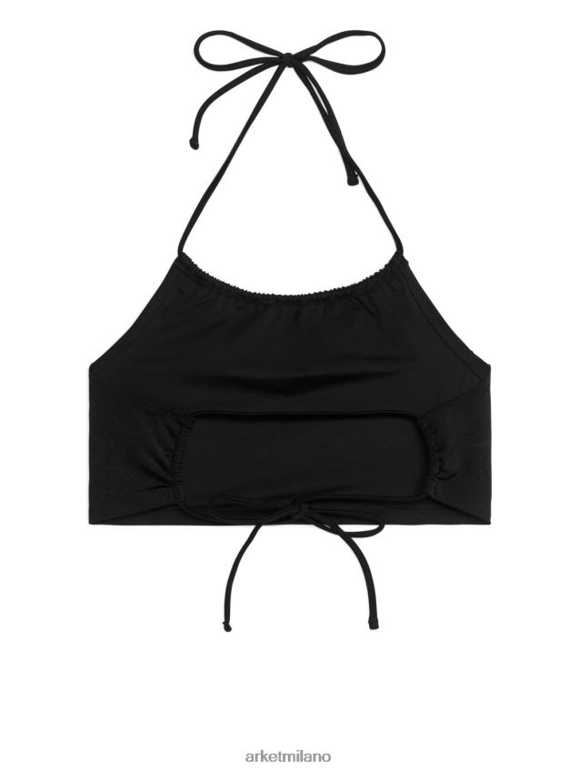 vestiario esso ARKET donne Top bikini allacciato al collo nero 6F0F6L586