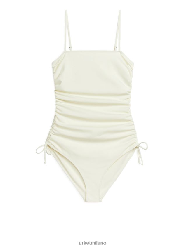 vestiario esso ARKET donne costume da bagno con volant bianco 6F0F6L588