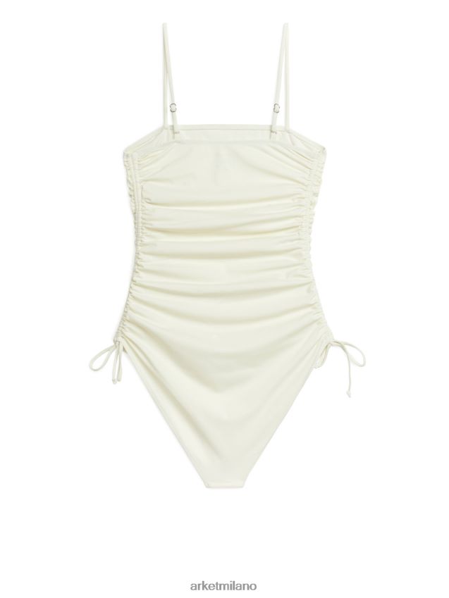 vestiario esso ARKET donne costume da bagno con volant bianco 6F0F6L588