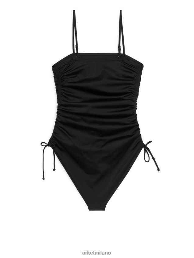 vestiario esso ARKET donne costume da bagno con volant nero 6F0F6L582