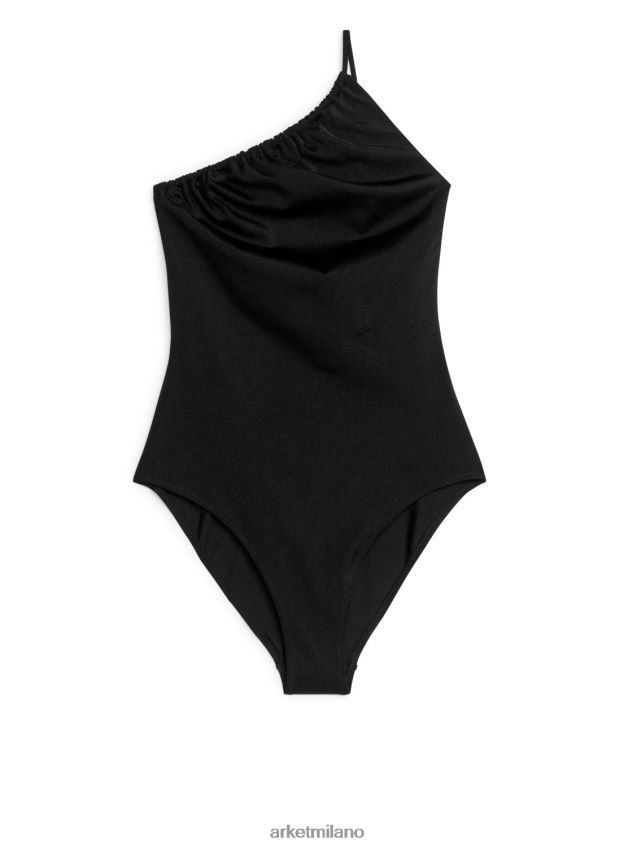 vestiario esso ARKET donne costume da bagno monospalla nero 6F0F6L620