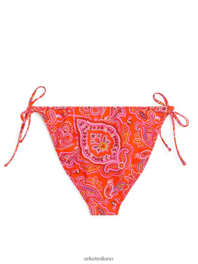 vestiario esso ARKET donne fondo bikini tanga allacciato arancio/paisley 6F0F6L604