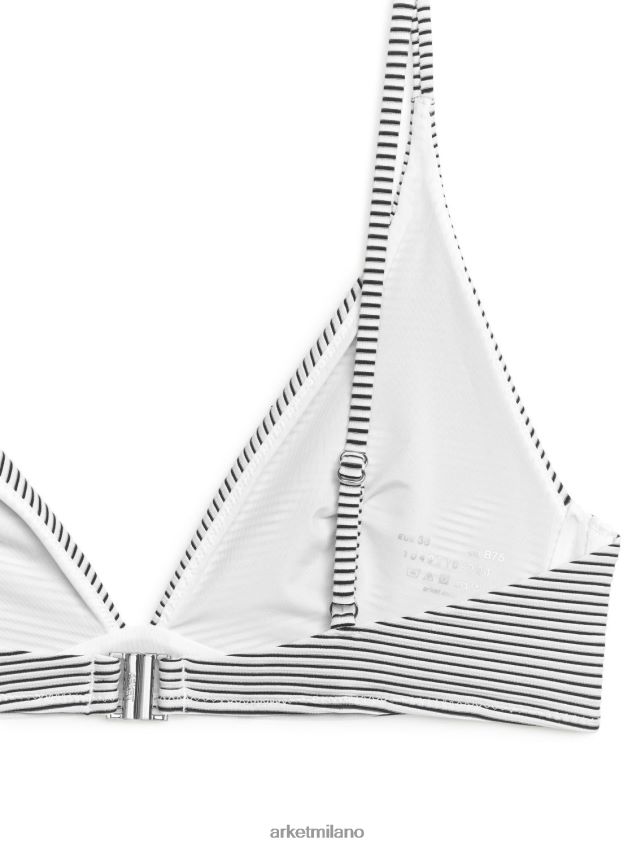 vestiario esso ARKET donne parte superiore del bikini a righe bianco blu 6F0F6L625