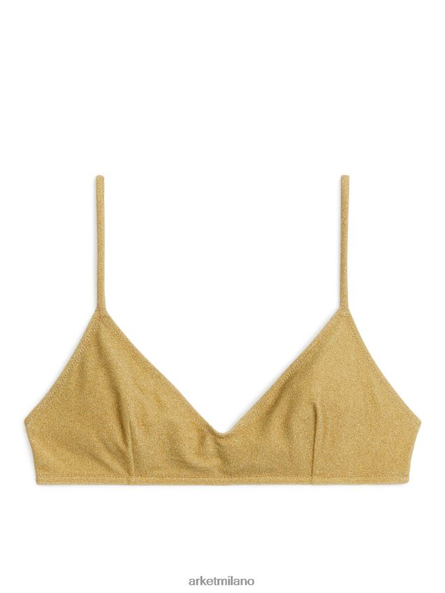 vestiario esso ARKET donne parte superiore del bikini scintillante oro 6F0F6L616