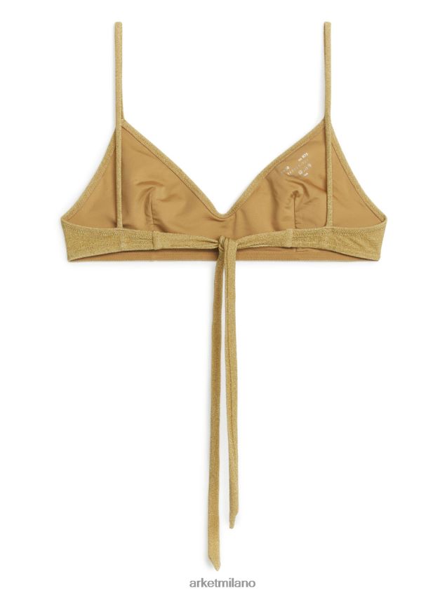 vestiario esso ARKET donne parte superiore del bikini scintillante oro 6F0F6L616