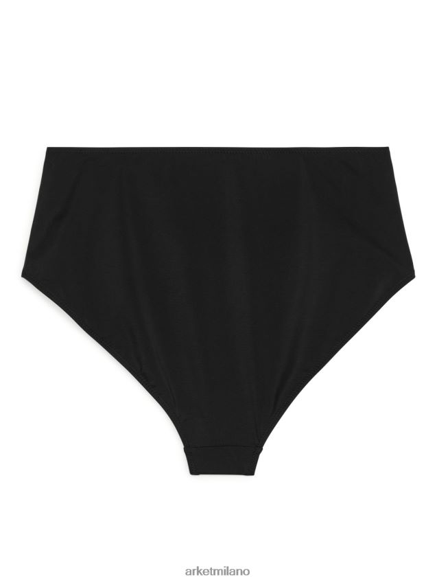 vestiario esso ARKET donne slip bikini a vita alta nero 6F0F6L627