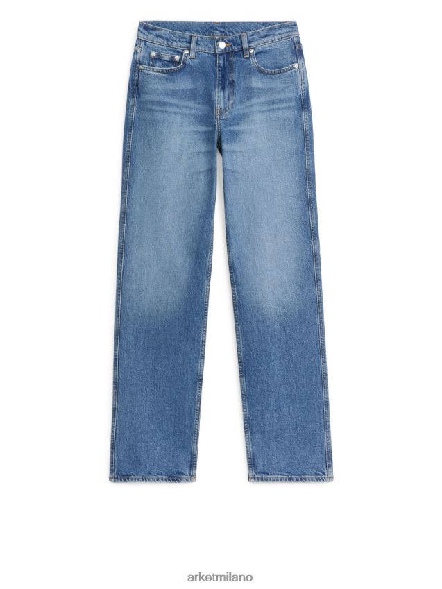 vestiario esso ARKET donne Jeans dritti elasticizzati Dahlia blu medio 6F0F6L148
