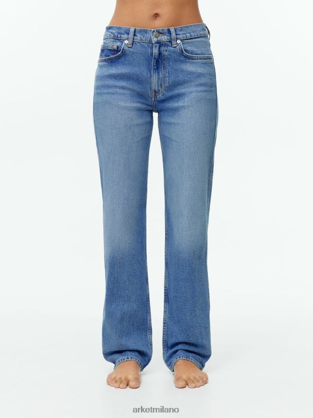 vestiario esso ARKET donne Jeans dritti elasticizzati Dahlia blu medio 6F0F6L148