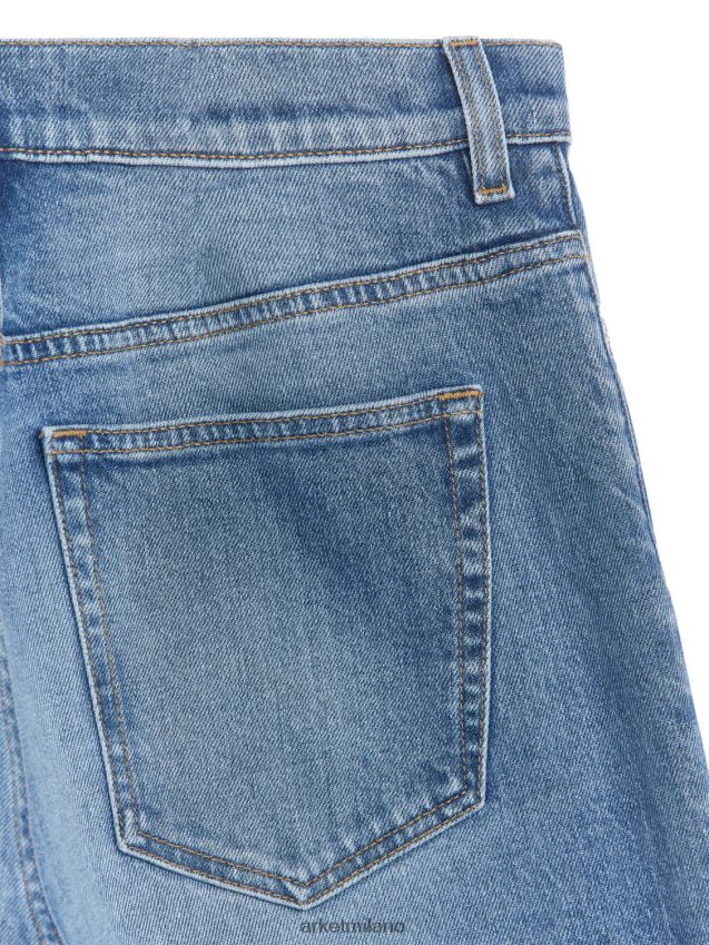 vestiario esso ARKET donne Jeans dritti elasticizzati cropped rosa blu 6F0F6L157