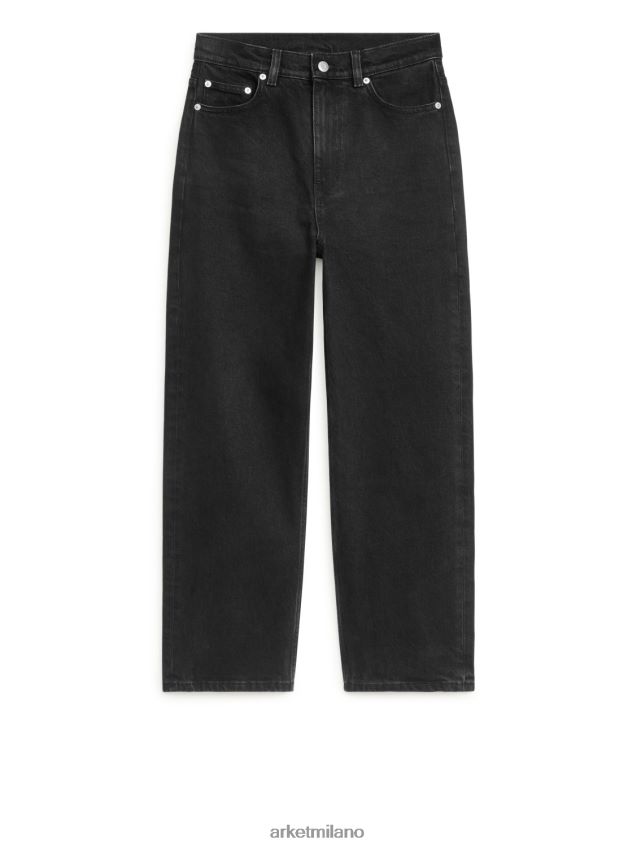 vestiario esso ARKET donne Jeans dritti elasticizzati cropped rosa nero grigiastro 6F0F6L145