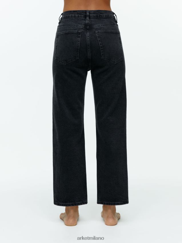 vestiario esso ARKET donne Jeans dritti elasticizzati cropped rosa nero grigiastro 6F0F6L145