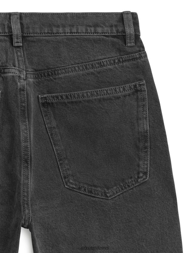 vestiario esso ARKET donne Jeans slim cropped color giada nero lavato 6F0F6L164