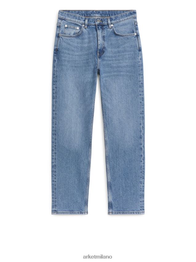 vestiario esso ARKET donne Jeans slim stretch cropped color giada blu 6F0F6L138