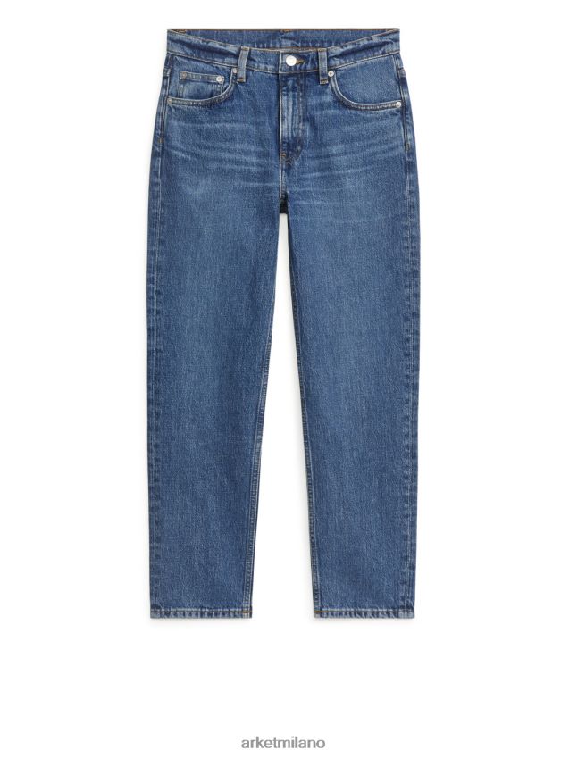 vestiario esso ARKET donne Jeans slim stretch cropped color giada blu 6F0F6L163