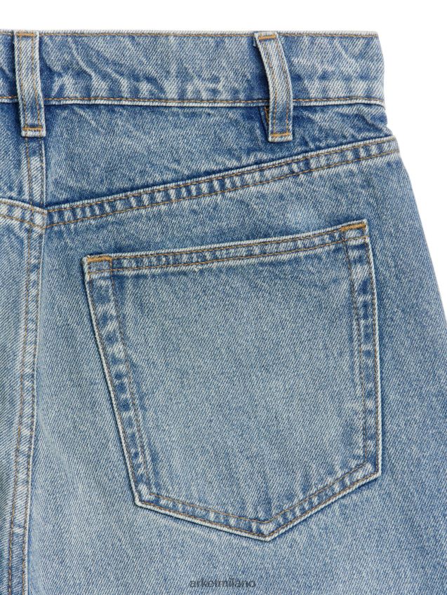 vestiario esso ARKET donne jeans alti e larghi in acero blu lavato 6F0F6L159