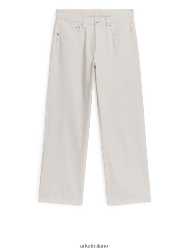 vestiario esso ARKET donne jeans bassi rilassati a riva bianco 6F0F6L139