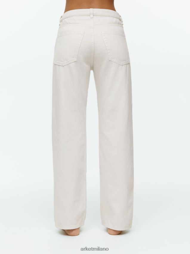 vestiario esso ARKET donne jeans bassi rilassati a riva bianco 6F0F6L139