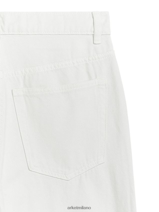 vestiario esso ARKET donne jeans dritti cropped rosa bianco 6F0F6L142