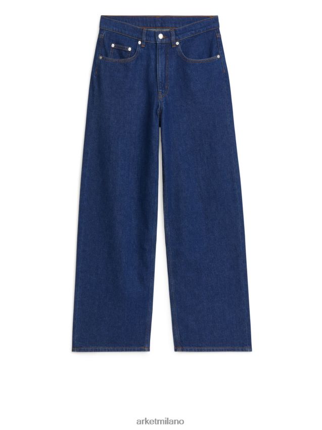 vestiario esso ARKET donne jeans larghi allodola blu scuro 6F0F6L158