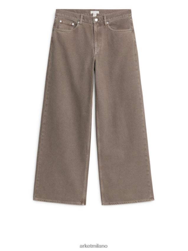 vestiario esso ARKET donne jeans larghi bassi nuvola beige scuro 6F0F6L160