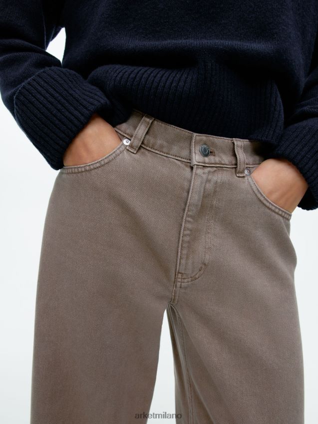 vestiario esso ARKET donne jeans larghi bassi nuvola beige scuro 6F0F6L160
