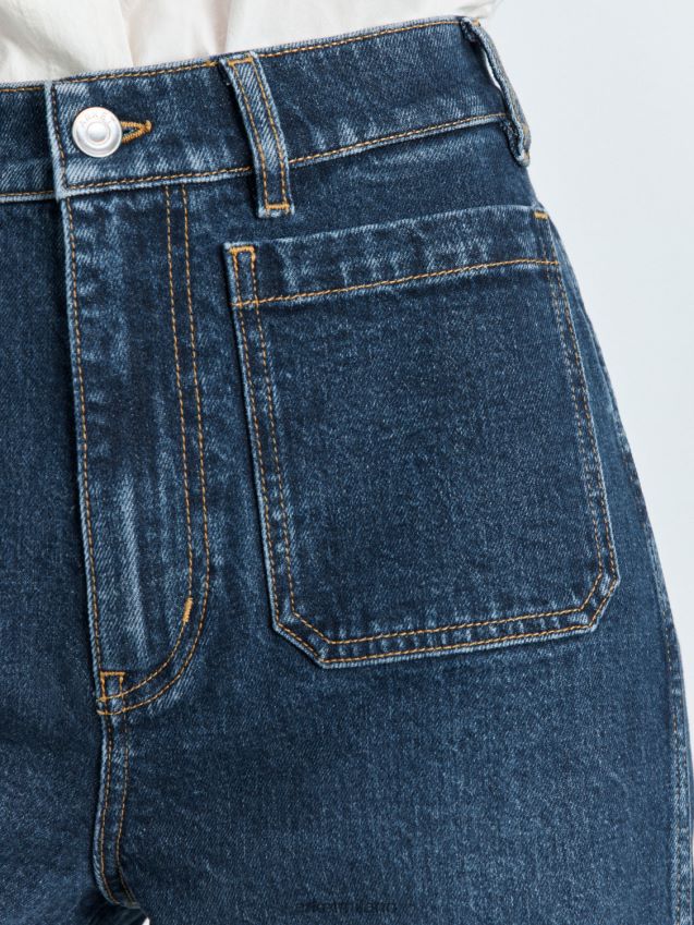 vestiario esso ARKET donne jeans lupine elasticizzati a zampa alta blu 6F0F6L156