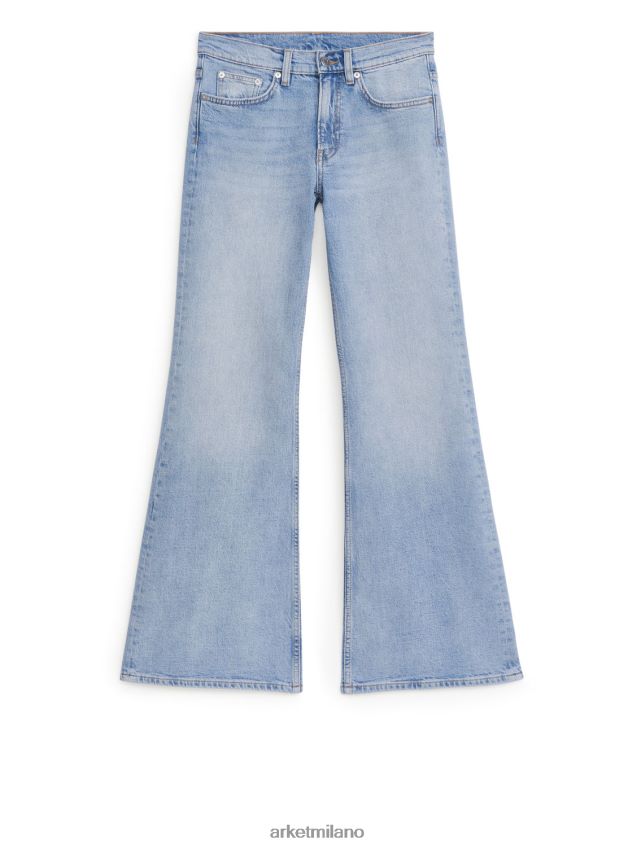 vestiario esso ARKET donne jeans stretch slim svasati a onda blu 6F0F6L147