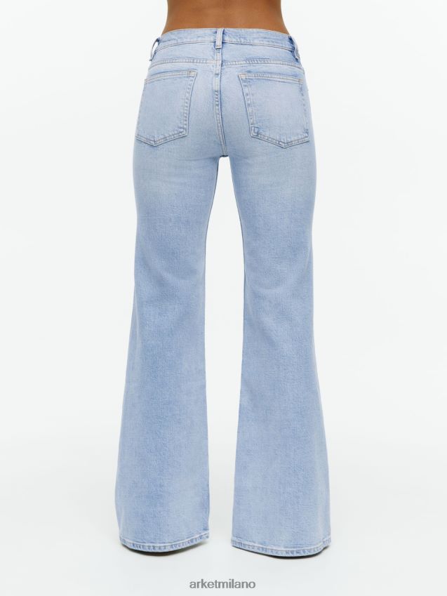 vestiario esso ARKET donne jeans stretch slim svasati a onda blu 6F0F6L147