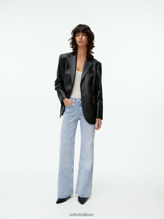 vestiario esso ARKET donne jeans stretch slim svasati a onda blu 6F0F6L147