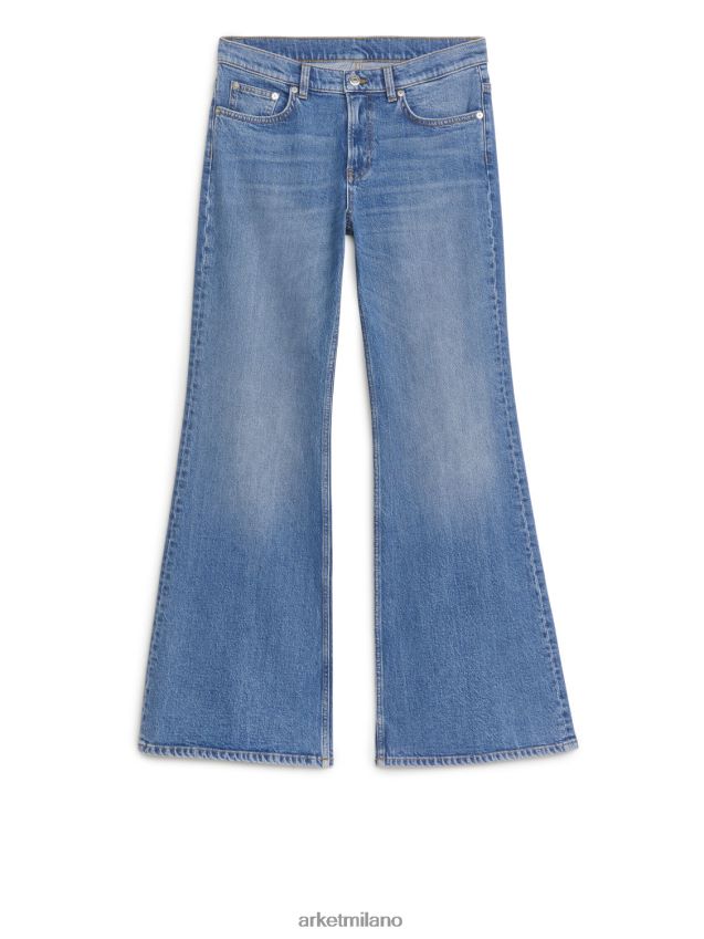 vestiario esso ARKET donne jeans stretch slim svasati a onda blu acceso 6F0F6L144