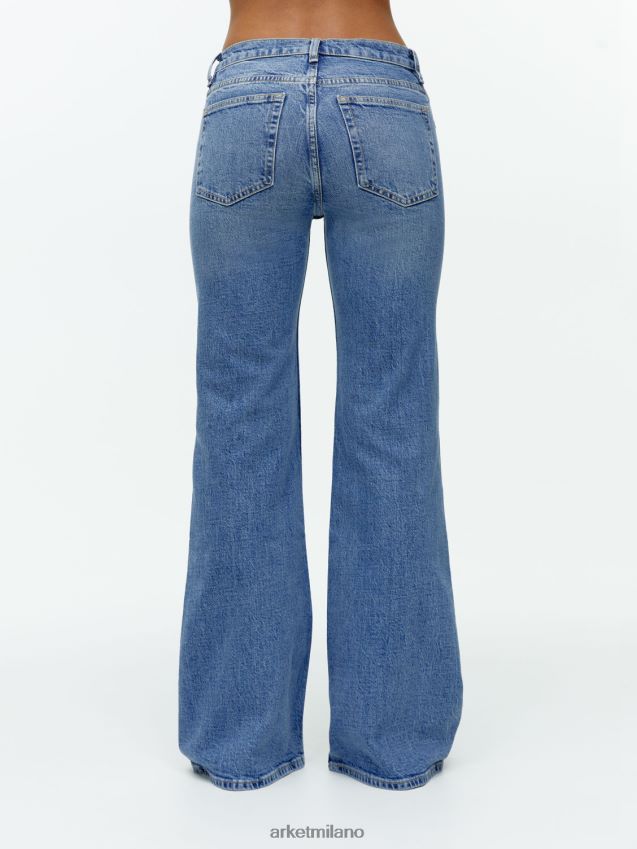 vestiario esso ARKET donne jeans stretch slim svasati a onda blu acceso 6F0F6L144