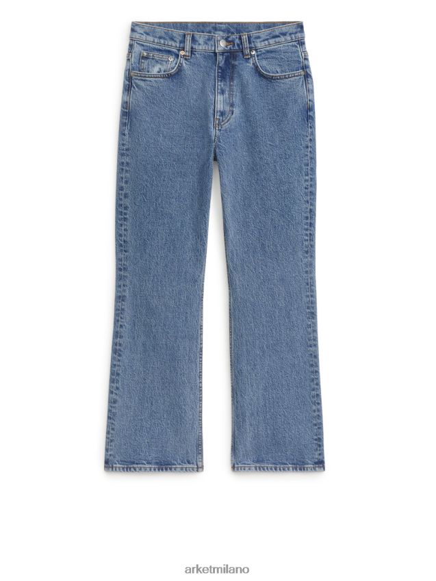 vestiario esso ARKET donne jeans stretch svasati cropped felce azzurro 6F0F6L162