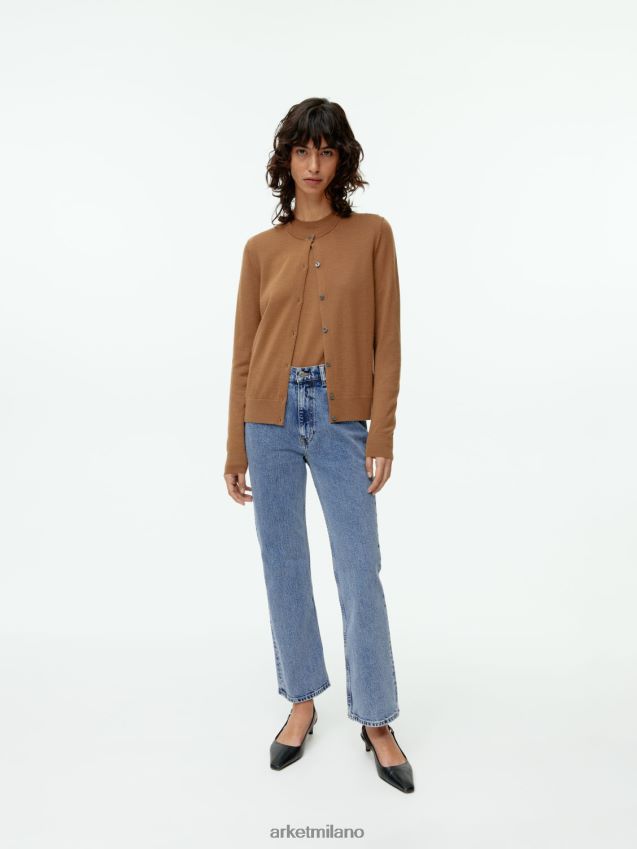 vestiario esso ARKET donne jeans stretch svasati cropped felce azzurro 6F0F6L162