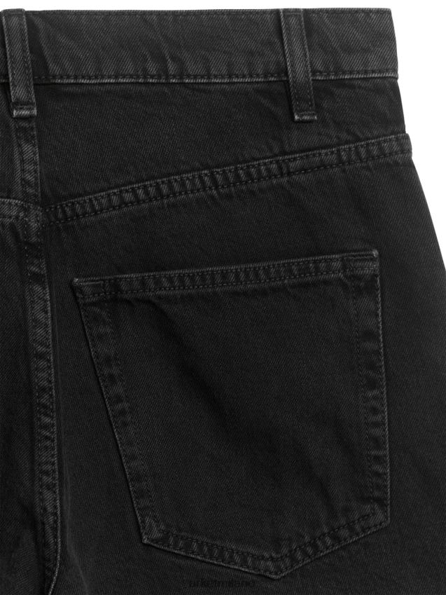 vestiario esso ARKET donne pantaloncini di jeans a vita alta nero 6F0F6L153
