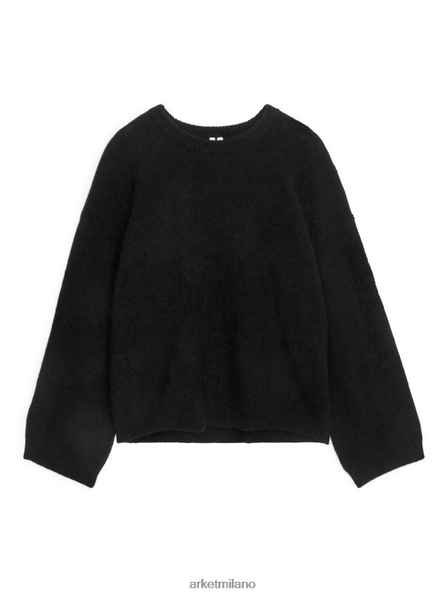vestiario esso ARKET donne Maglia in misto alpaca nero 6F0F6L403