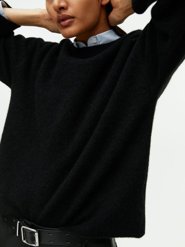 vestiario esso ARKET donne Maglia in misto alpaca nero 6F0F6L403