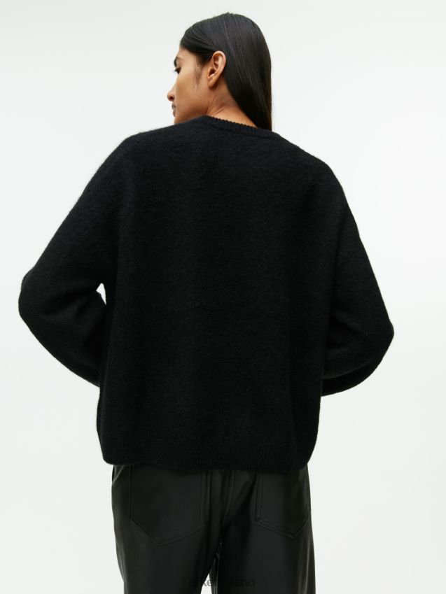 vestiario esso ARKET donne Maglia in misto alpaca nero 6F0F6L403