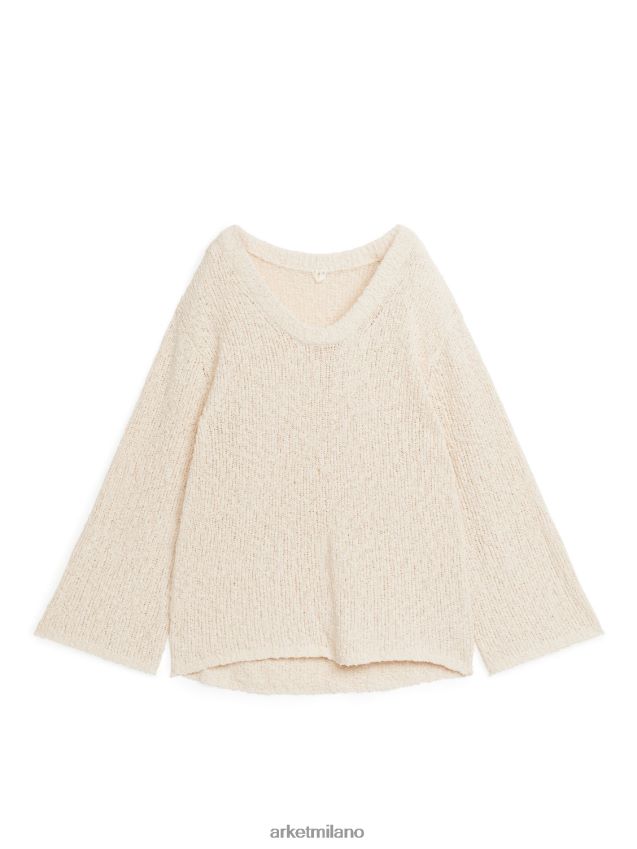 vestiario esso ARKET donne maglione bouclé bianco 6F0F6L407