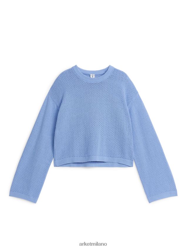 vestiario esso ARKET donne maglione di cotone blu 6F0F6L398