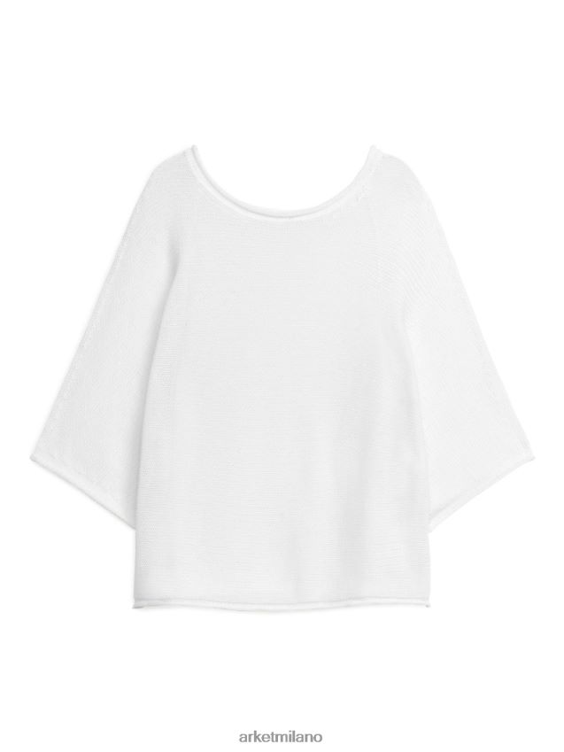 vestiario esso ARKET donne maglione di cotone lavorato a maglia bianco 6F0F6L404